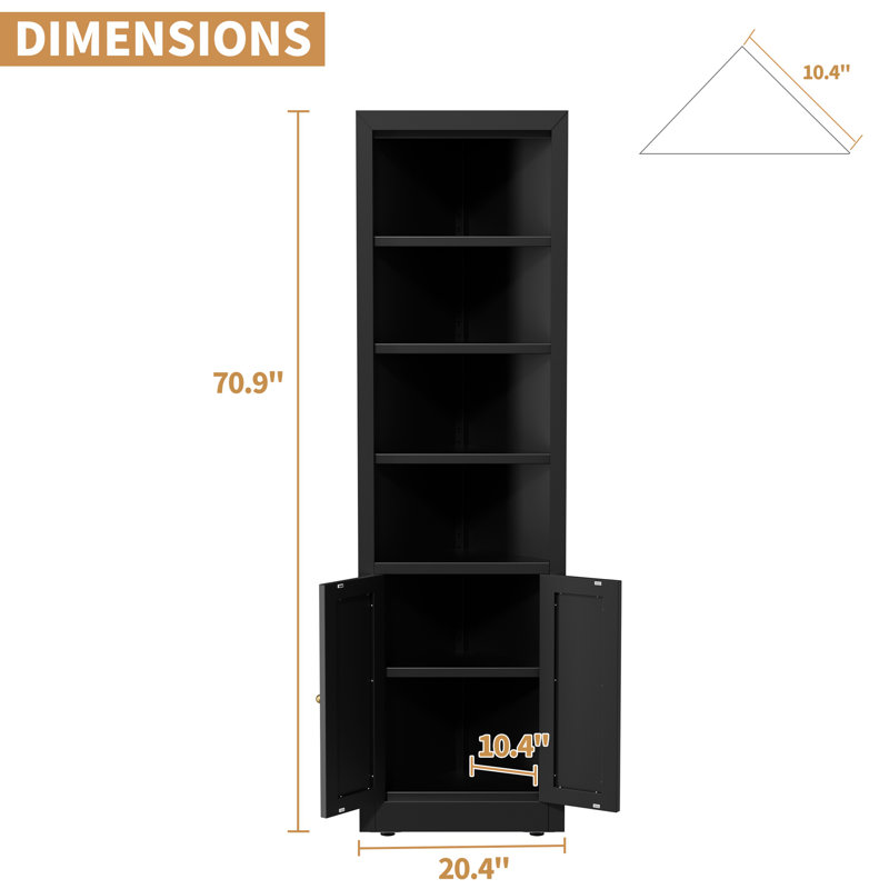 Armoire de rangement de 71 pouces de hauteur pour salle de bain