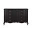 Commode 8 tiroirs en bois noir antique