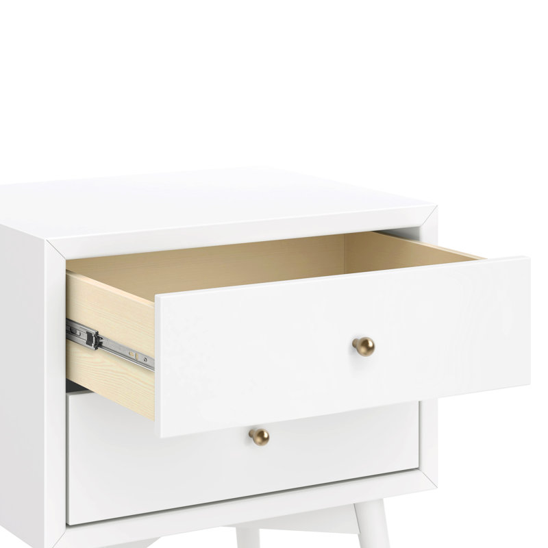 Palma Assembled Nightstand, White