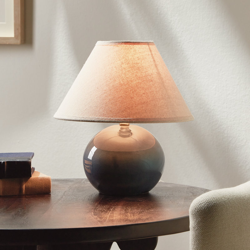 Oscar Standard Table Lamp, Blue, 11" H x 10" W x 10" D