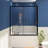 60.In W X 62.In H Single Sliding Shower Door For Bathtub, 1/5 Inch Thick Clear Tempered Glass Shower Door In Black-117987188