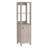 Linen Cabinet Jannes, Two Open Shelves, Single Door, Light Gray Finish-1555772912