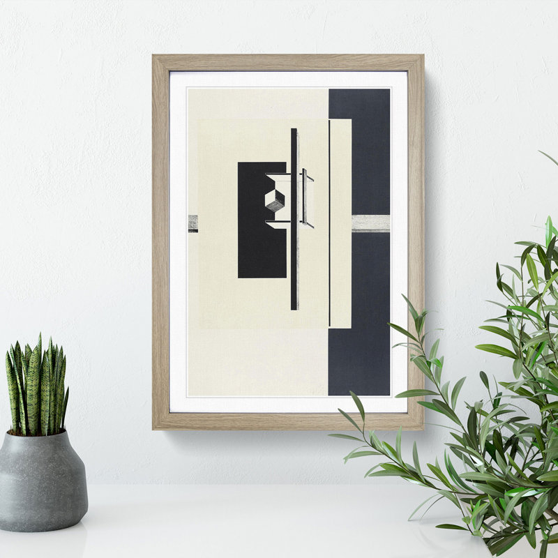 Avant Garde by El Lissitzky - Picture Frame Painting, 48cm H x 36cm W x 2cm D, Oak Framed