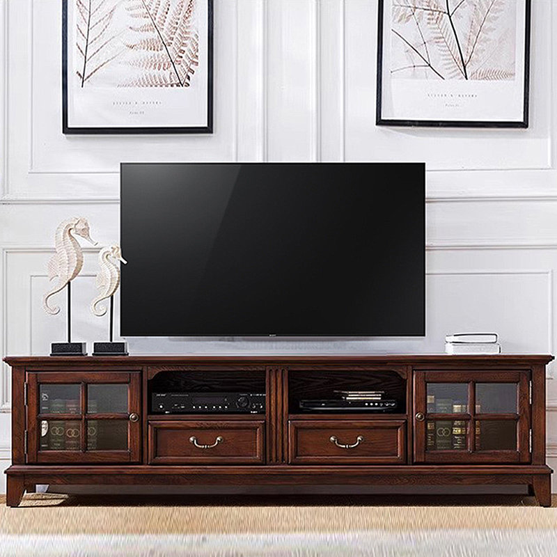 Meuble télé simple avec rangement American Retro, H 21,65 po x L 70,87 po x l 15,75 po