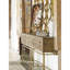 Console à tiroirs naturels, 180 x 40 x 85 cm, en bois massif, monobloc, fini naturel