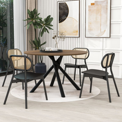 Geraro Round Dining Table with Cross Legs