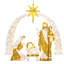 Crèche lumineuse Dazzle Bright de 1,3 m (4,3 pi) représentant la Sainte Famille, avec 170 lumières DEL, pour décorations de Noël extérieures.