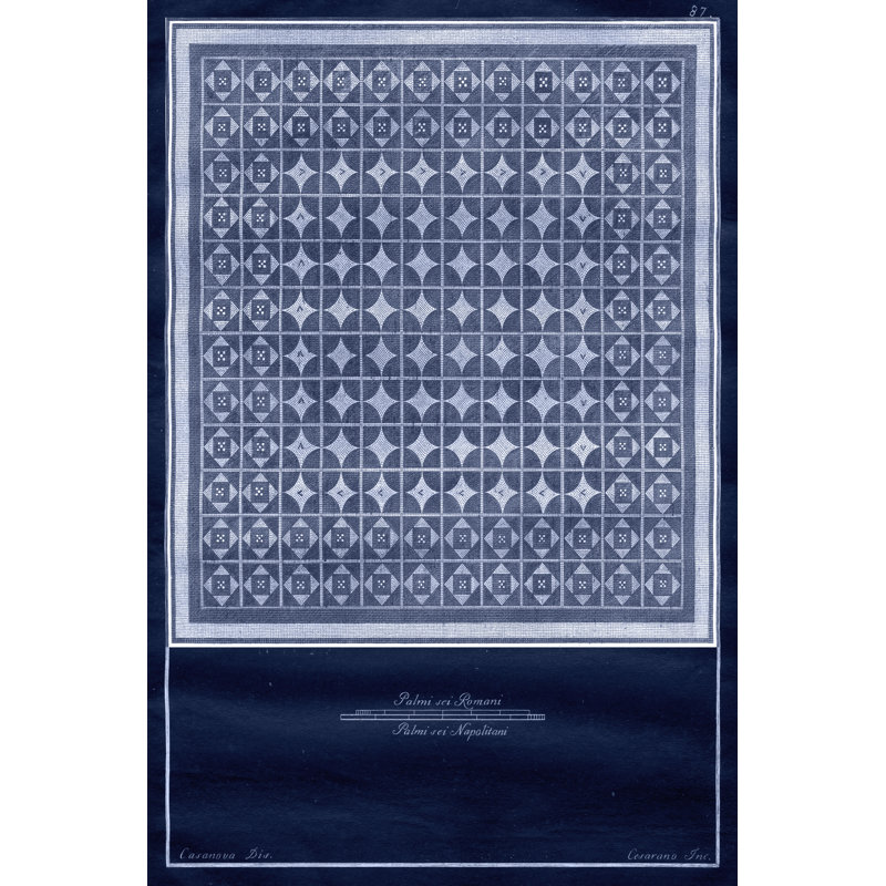 Indigo Tile VI, H 48 po x l 32 po x P 1,25 po