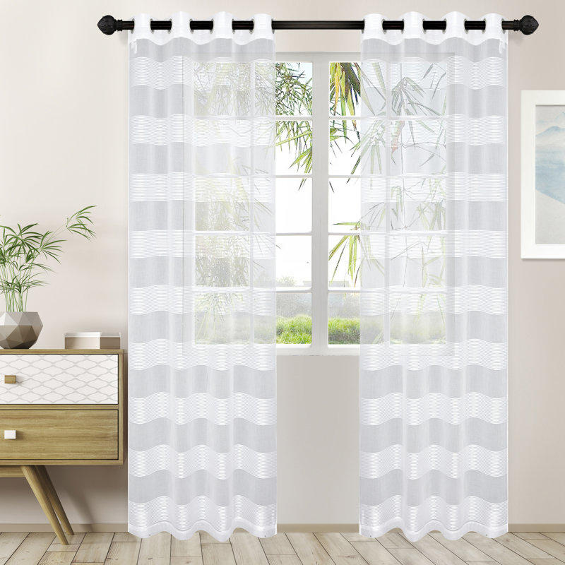 Sheer Pair, Cream, 52" x 108"