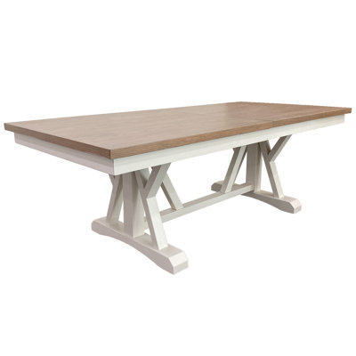 Bankhead Trestle Extendable Butterfly Leaf Dining Table 88" To 112"