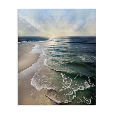 Tranquil Shoreline with Soft Light Canvas, design by Mike Calascibetta