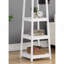 Portemanteau Vassen avec tablettes de rangement à 3 niveaux au fini blanc-481627166
