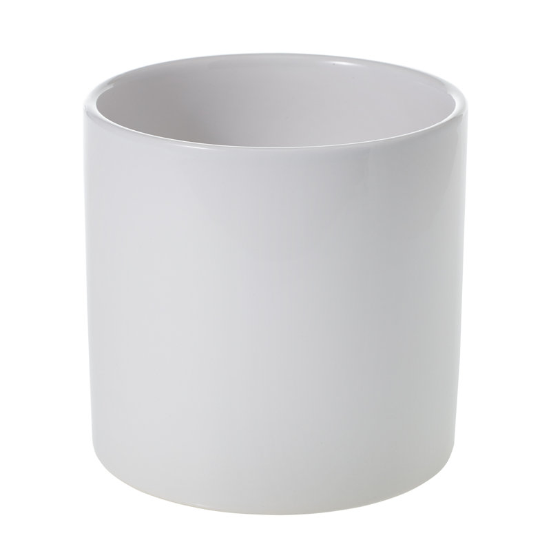 Jardinières en pot, H 6,25 po x l 6,5 po x P 6,5 po, Blanc
