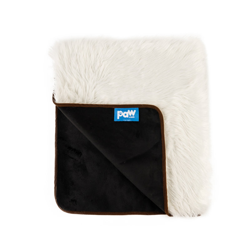 Light Gray Faux Fur Waterproof Pet Blanket, 60" x 50"