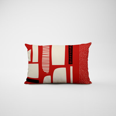 Chamu Polyester/Polyester Blend Lumbar Rectangular Indoor/Outdoor Pillow Cover & Insert
