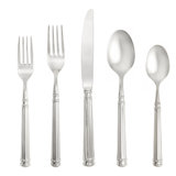 Nyssa 5 Piece Stainless Steel Flatware Set, Service for 1