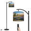 Lampe sur pied à arc avec abat-jour réglable Bluebonnets Texas Hill Country Lampe sur pied 3 températures de couleur à intensité variable pour poteau avec interrupteur au pied pour la chambre à coucher