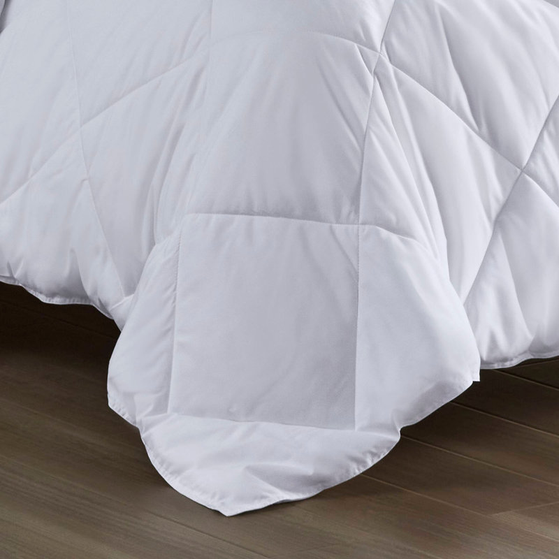 Édredon en duvet synthétique surdimensionné blanc, Édredon simple