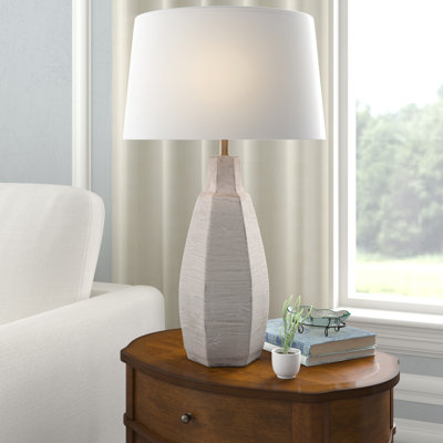 Lampe de table blanche 28 po Anara