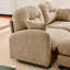Coussin Canapé modulaire ergonomique modulaire en forme de L avec tissu chenille et chameau pour les espaces de vie