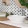 Madison 1" Hex Matte Cool White with Black Dot 10-1/4" x 11-7/8" Porcelain Mosaic Tile