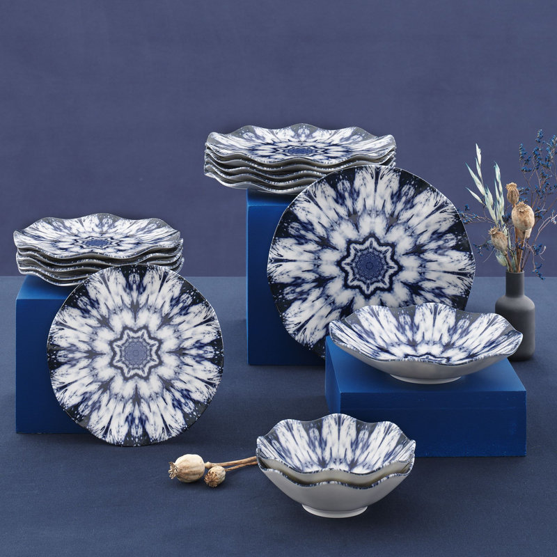 Porcelain China Dinnerware Set 24 Piece - Service for 6