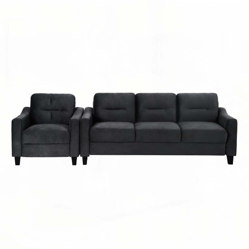Fauteuil d'appoint en velours, Noir