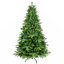 Sapin de Noël mince 8 pi, vert, sapin de Noël artificiel «Feel Real», lumières blanches, charnière en métal, base pliable-107091458