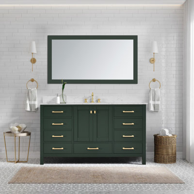 Angela 60 In. W X 22 In. D Single Sink Bath Vanity With Engineered Top