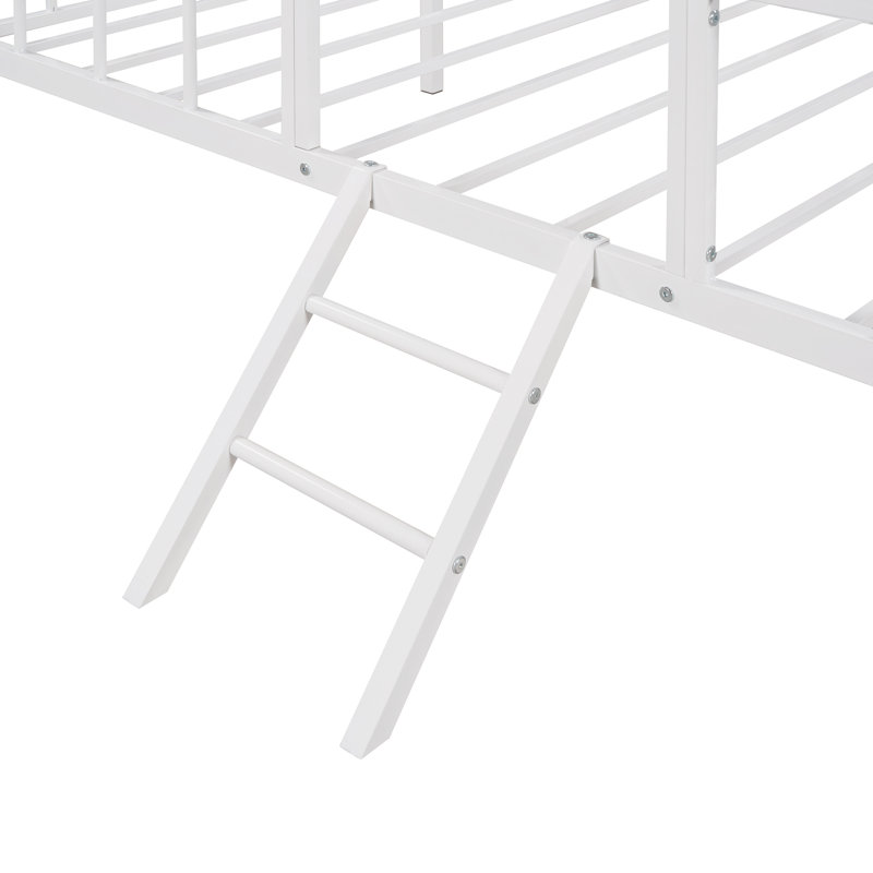 Twin Size Metal Canopy House Bed, Daybed, White
