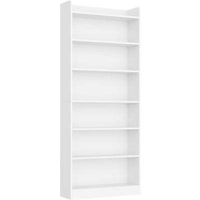 Bibliothèque simple H 71 "x l 24" à 7 niveaux avec compartiment supérieur ouvert