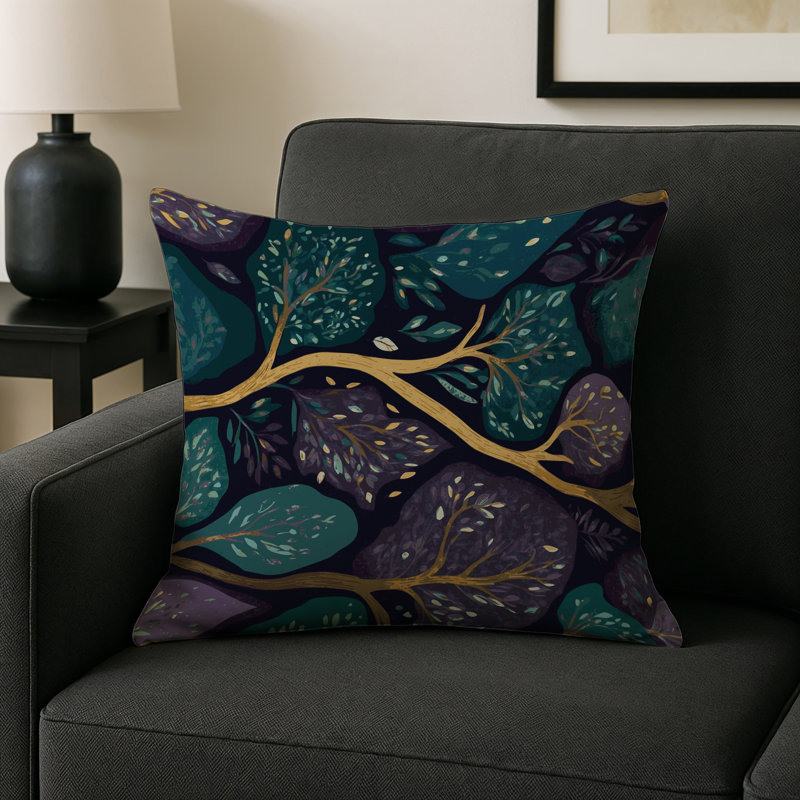 Hidden Sprigs Indoor And Outdoor Throw Pillow, Square 18"