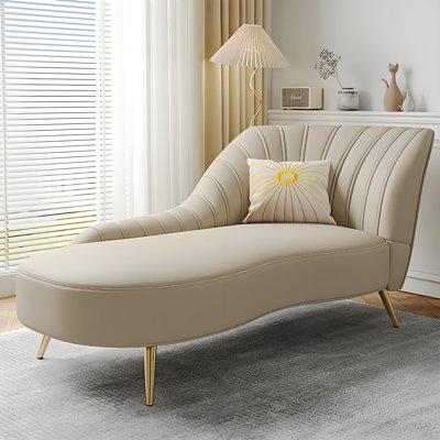 Chaise longue de détente moderne en similicuir