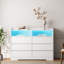 Commode 6 tiroirs avec lumières DEL pour la chambre à coucher