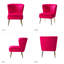 Leona Velvet Accent Chair with Metal Legs-882382789
