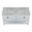 Meuble-lavabo double 61 po avec plateau en marbre Maximas-779311137