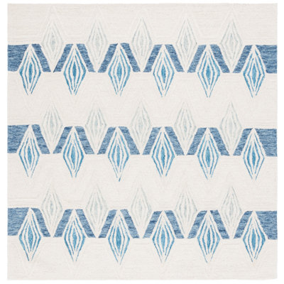 Metro Hand Tufted Wool Pile Geometric Rug