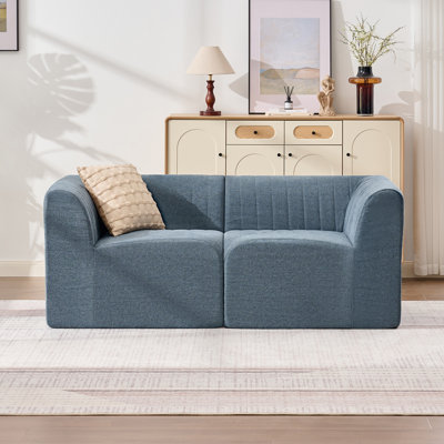 69.2" Loveseat Chenille Modular Sofa Compression Couch
