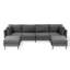 Ensemble de conversation modulaire en osier avec coussins Gurshawn-264872670