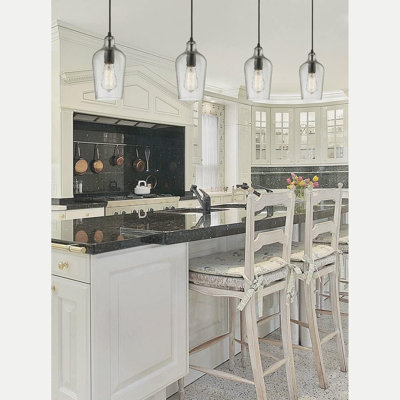 Mini-luminaire suspendu en verre martelé 1 lumière Elk Home - finition bronze huilé, style transitionnel