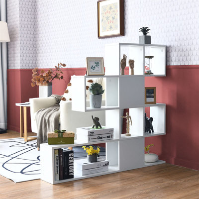 Catinia 109cm H x 120cm W Ladder Bookcase