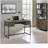 Country oak parquet 2-door bookshelf