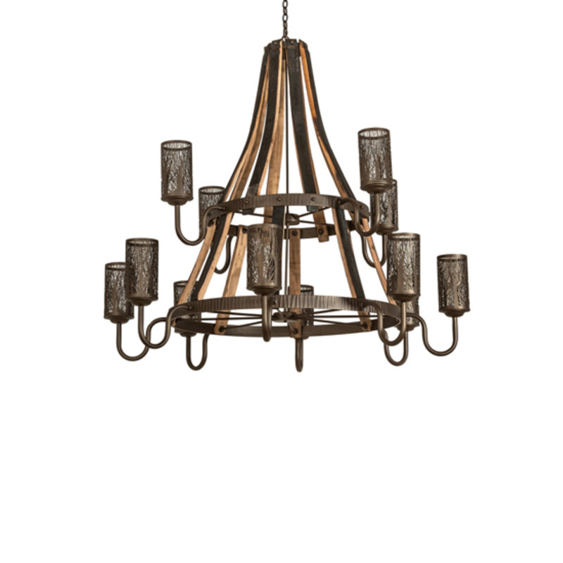 Barrel Stave 12 - Light Chandelier