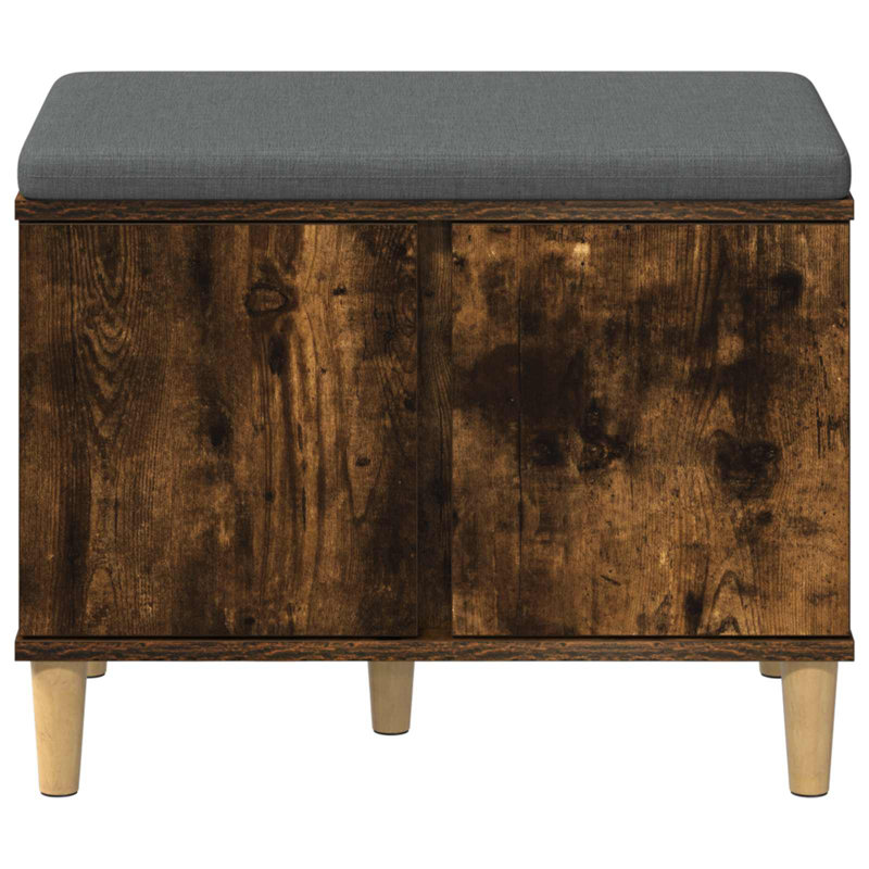Storage Bench, 46cm H x 60cm W x 38cm D, Smoked Oak