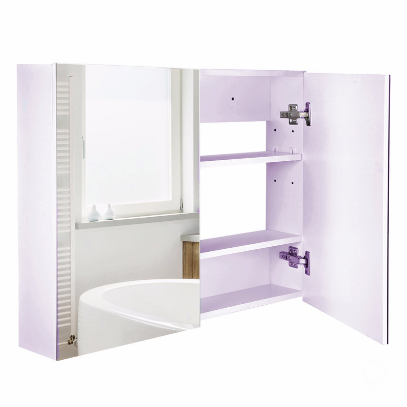 Miroir de salle de bain mural à double porte