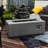 Outdoor 42Inch Propane Fire Table - Steel Made, Efficient Heating, Flame Adjustable, High Measures, Space Saving, Easy To Clean And Maintain, With Glass Wind Guard Construction, Adjustable Size,