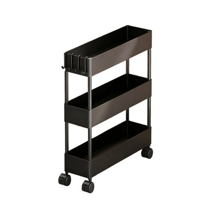 Plastics storage rack Slim Space-saving Organizer Bathroom And Laundry Room Slot Organizer On Wheels