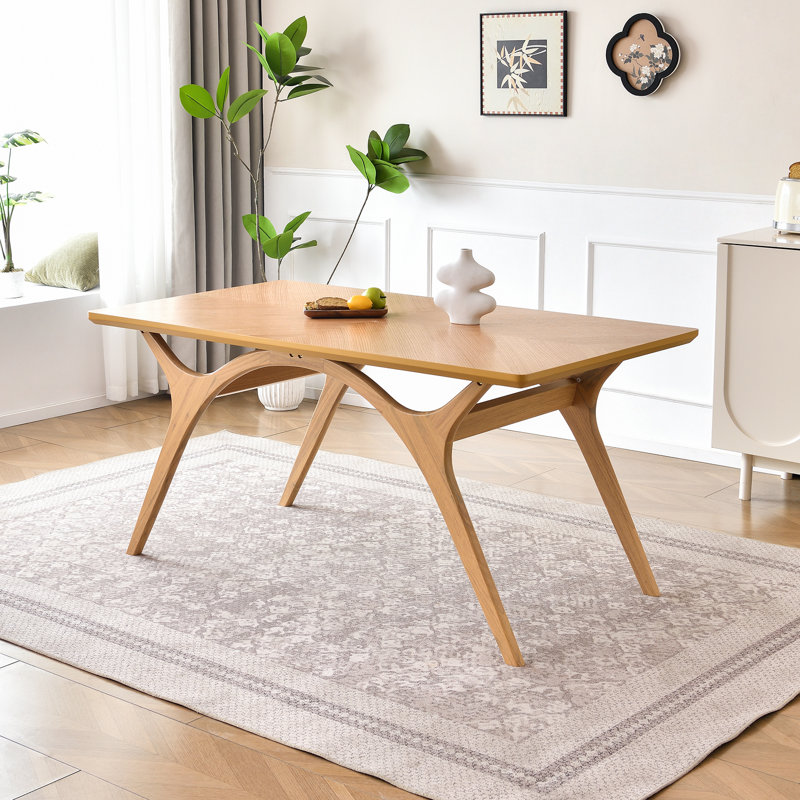 George Oliver Mid Century Modern Solid Wood Dining Table & Reviews ...