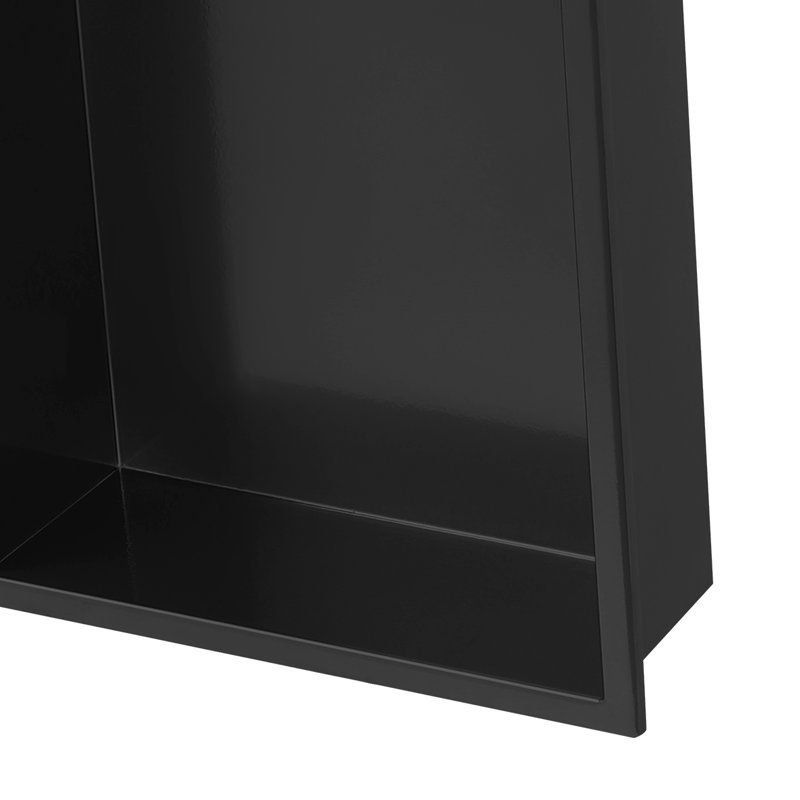 Olivan 12"×24" Single Recessed Waterproof Shower Niche, Black