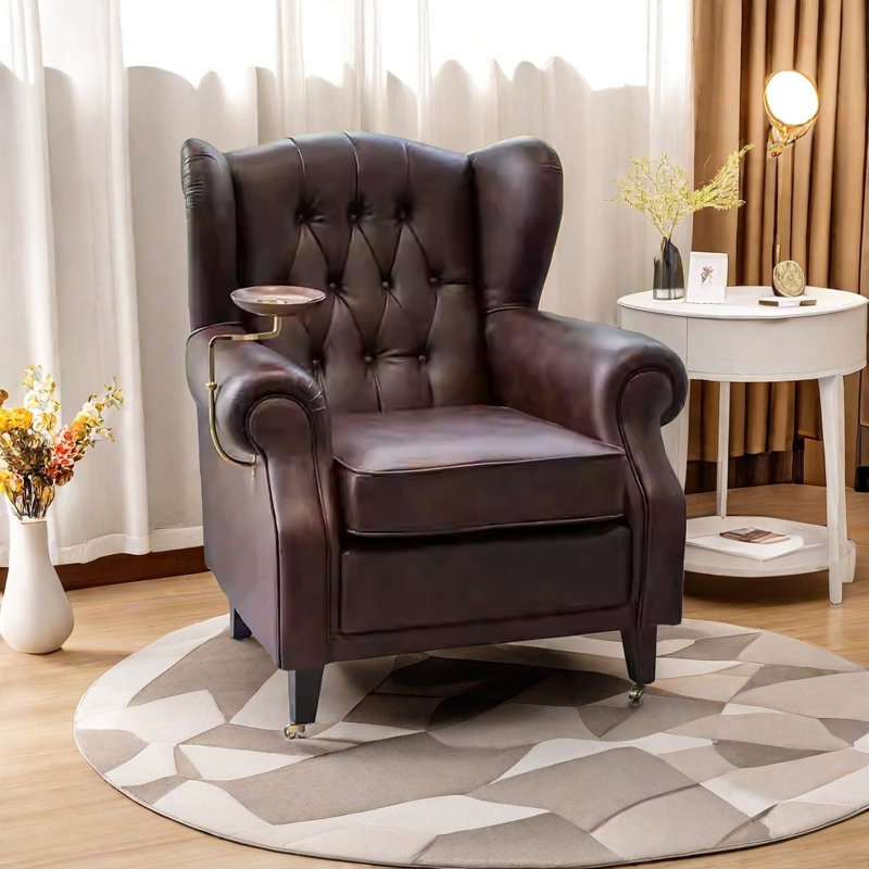 Deshawna Recliner, Deep Coffee Faux Leather